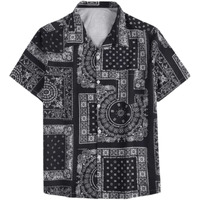 Dhruvi Trendz Mens Rayon Men's Casual Shirt Regular Fit Western (Dt-Ms-6098_Black_M)