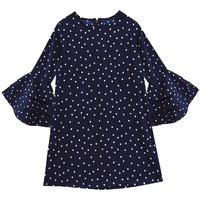 A.T.U.N. (All Things Uber Nice) Girl's Polyester A-Line Knee Length Casual Dress (Gdrs Isb Npd_Navy Blue_4-5 Years)
