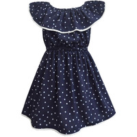 A.T.U.N Girl's Cotton A-Line Knee Length Casual Dress (Gdrs Cel Nvy_Navy_8 9 Years)