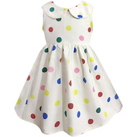 A.T.U.N. All Things Uber Nice Girl's Cotton Skater Knee-Length Casual Dress (Gdrs Pav Cyc_8-9_Cream Years)