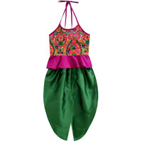 A.T.U.N. (All Things Uber Nice) Girl's Paisley Regular Blouse (Gkls_Fuschia-Green 13-14 Years)