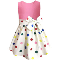 A.T.U.N. All Things Uber Nice Cotton Blend Fit And Flare Casual Dress (Gdrs Dbw_Rouge-Multi_1-2 Years)
