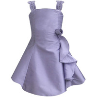 A.T.U.N Baby Girl's Polyester Fit And Flare Knee Length Dress (Gdrs Jes_Lavender_0 3 Months)
