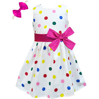 A.T.U.N. (All Things Uber Nice) Girl's Cotton Fit And Flare Knee-Length Casual Dress (Gdrs Dbb_Fuchsia-Multi_2-3 Years)