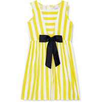 A.T.U.N. (All Things Uber Nice) Girl's Cotton Fit And Flare Knee-Length Dress (Gdrs Ant_Yellow_10-11 Years)