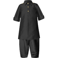 A.T.U.N Boy's Regular Pathani Suit (Bkls Pts_Black 9-10 Years)