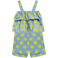 A.T.U.N. (All Things Uber Nice) Girl's Cotton Above The Knee Jumpsuit (Grom Fic_Blue-Yellow_13-14 Years)