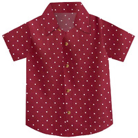 A.T.U.N. (All Things Uber Nice) Boy's Regular Shirt (Bsht Ply_Maroon-White 9-10 Years)