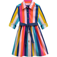 A.T.U.N Baby Girl's Cotton Shirt Knee-Length Casual Dress (Gdrs Sht_Multicolor4_1-2 Years) Multicolour