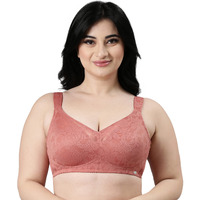 Enamor Women's 75% Nylon, 25% Elastane Wire Free Casual Full-Coverage Bra (F122_Rosette_40C)