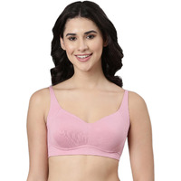 Enamor Women's 67Percentbamboo 27Percentcotton 6Percentmobilion Wire Free Casual T-Shirt Bra (A077_Rose Blush_34C)