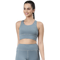 Enamor Women's Polyester Wire Free Casual Sports Bra (A202_Goblin Blue_Xs)