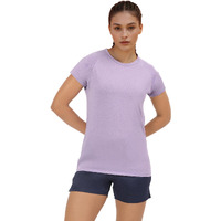 Enamor Women's Solid Slim Fit T-Shirt (E089_Chalky Violet Mel