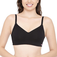Enamor A027 Full Coverage Cotton Bra - Non-Padded  Wirefree Black
