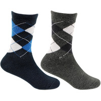 Bonjour Boys' Regular Fit Calf Socks (Pack Of 2) (Bro611A_Multicolored_13 Yrs & Above)