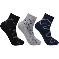 Bonjour Designer Office/Business/Formal Ankle Socks For Men - Pack Of 3