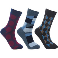 Bonjour Designer Office/Business/Formal Crew Socks For Men - Pack Of 3