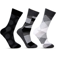 Bonjour Designer Office/Business/Formal Crew Socks For Men - Pack Of 3