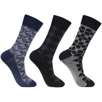 Bonjour Designer Office/Business/Formal Crew Socks For Men - Pack Of 3