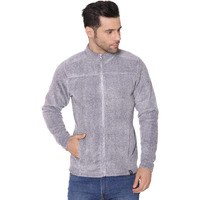 Bongio Men's Full Sleeves Polar Jacket - Light Grey