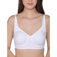 Clovia Women's Cotton Rich Non-Padded Non-Wired T-Shirt Bra With Lace (Br1214P18_White_34B)