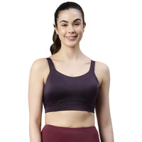 Enamor Women's 83% Polyester & 17% Spandex Classic Padded Non Wired Bra (Sb18_Night Shade_36B)