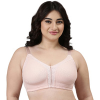 Enamor Women's Nylon Blend Non Padded Wire Free Full Coverage Smooth Contour Lift Bra With 3-Section Cups Support- F097(F097-Pearl-40D)