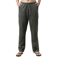 Enamor Essentails Relaxed Fit Mid Rise Cotton Terry Lounge Pant For Womens-E401 (E401_Ash Grey_L)