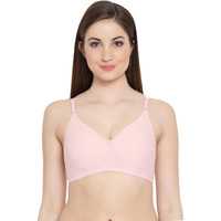 Clovia Women's Cotton Rich Non-Padded Wirefree T-Shirt Bra In Baby Pink (Br0184Q62_Pink_36B)