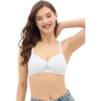 Clovia Women's Padded Non-Wired T-Shirt Bra (Br1480P18_White_38C)