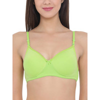 Clovia Women's Non-Wired Padded Non Wired Bra (Br1643P1136B_Green_36B)