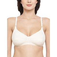 Clovia Women's Cotton Rich Solid Non-Padded Full Cup Wire Free Everyday Bra (Br1953P24_Nude_32D)