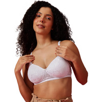 Clovia Lace Padded Non-Wired Bra(Br1479P1842C_White_42C)