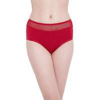 Clovia Women's High Waist Floral Print Hipster Panty (Pn1167P04_Red_3Xl)