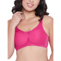 Clovia Powernet Solid Lightly Padded Full Cup Wire Free Spacer Cup Bra (Br2339P14_Pink_32D)