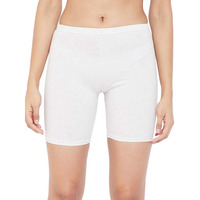 Clovia Women's Cotton Mid Waist Cycling Shorts With Inner Elastic (Pn3352P01_Grey_Xl)