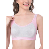 Clovia Women's Cotton Rich Solid Non-Padded Full Cup Wire Free T-Shirt Bra (Br2101P01_Light Grey_32C)