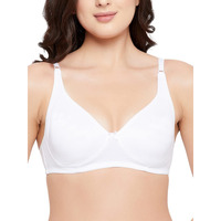 Clovia Women's Cotton Non-Padded Non-Wired Full Cup T-Shirt Bra (Br0636P18_White_38D)