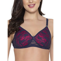 Clovia Women's Lace Padded Non-Wired Full Coverage Bridal Bra (Br1479T08_Blue_34B)