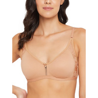 Clovia Women's Cotton Solid Non-Padded Full Cup Wire Free T-Shirt Bra (Br1102A24_38C_Nude)