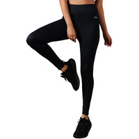 Clovia Women's Snug Fit Polyester Active High-Rise Ankle-Length Tights (Ab0042A08_Blue_M)