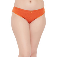 Clovia Women's Cotton Low Waist Bikini Panty (Pn3506P16_Orange_Xxl)