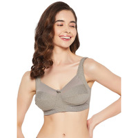 Clovia Women's Cotton Spandex Solid Non-Padded Full Cup Wire Free Everyday Bra (Br1989A01_Light Grey_40B)