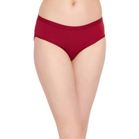 Clovia Women's Cotton Mid Waist Hipster Panty (Pn3537A09_Maroon_Xl)
