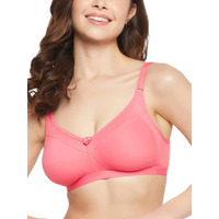 Clovia Women's Cotton Rich Solid Non-Padded Full Cup Wire Free T-Shirt Bra (Br4003P22_Dark Pink_34D)
