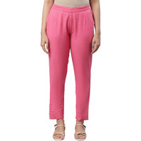 Aurelia Cotton Blend Strechable Trouser For Women | Ankle Length Trouser For Women | Cotton Blend Trouser For Women | Pants For Women