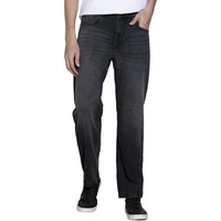 Dennis Lingo Mens Dark Grey Cotton Relaxed Fit Jeans (Dlmjns24023_Ch, Dark Grey, 38)