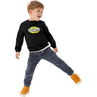 Bon Organik Boys Cotton Round Neck Sweatshirt (Bon9133_Black_6 Years-7 Years)