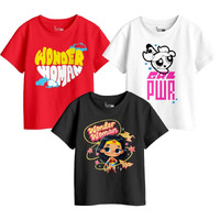 Bon Organik Girl's Regular Fit T-Shirt (Bon11433_Multi