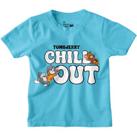 Bon Organik Boy's Regular Fit T-Shirt (Bon11017_Sky Blue